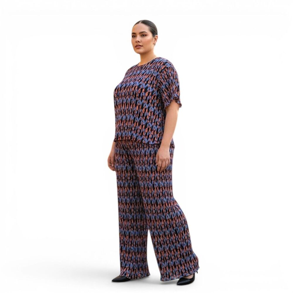 WILDFANG The Empower Plisse Boxy Blouse & Pants Set XL, NWT